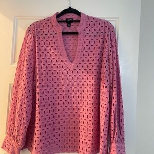 NYC Women's Pink Eyelet Blouse